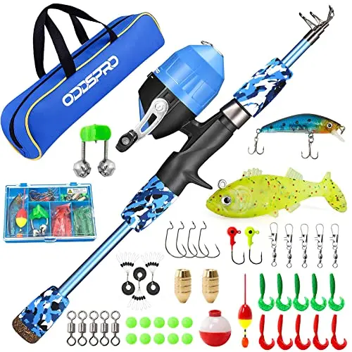Complete Fishing Starter Kit with Travel Bag