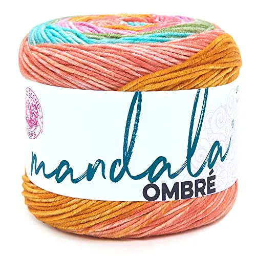 Lion Brand Mandala Ombré Yarn in Tranquil color