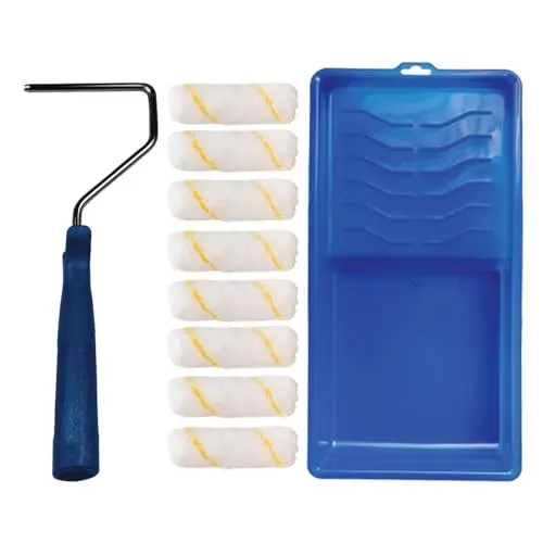 Pro Grade 4-inch mini paint roller kit with tray and covers