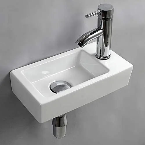 Right-Handed Compact Ceramic Basin