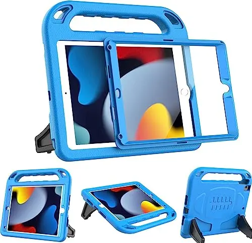 Built-in Screen Protector & Handle (Blue)