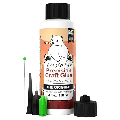 Bearly Art Precision Craft Glue with multiple tip attachments