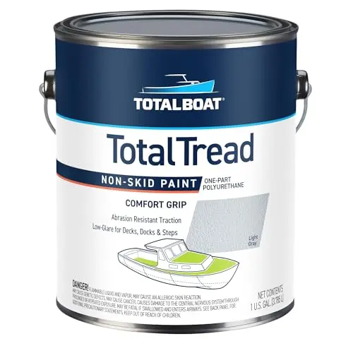 TotalBoat TotalTread non-skid deck paint in light gray