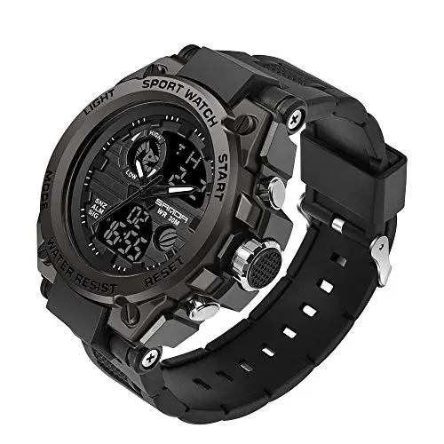 Big-Face Dual Time Military Sport Watch