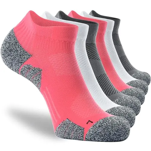 Unisex No-Show Athletic Socks (6 Pairs)