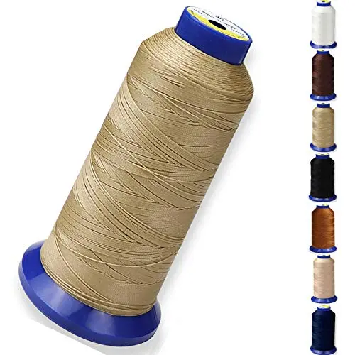 Pestor khaki bonded nylon thread for leather and denim