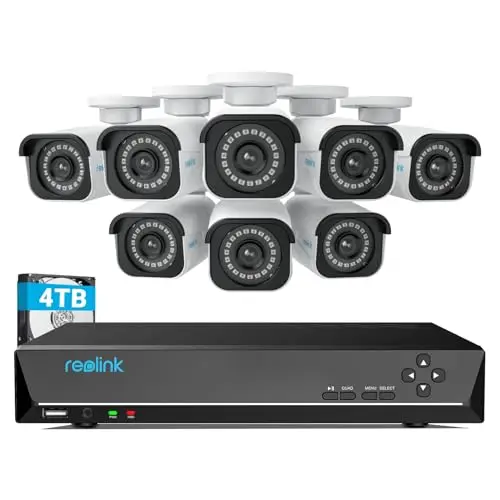 4K 16CH PoE 8-Camera Kit