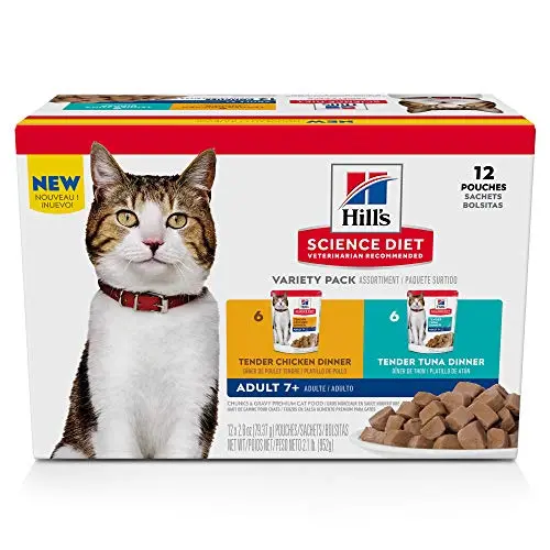 Wet Cat Food, Chicken/Tuna/Ocean Fish, 12x2.8 oz