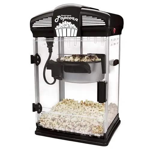 West Bend movie theater style popcorn popper in black