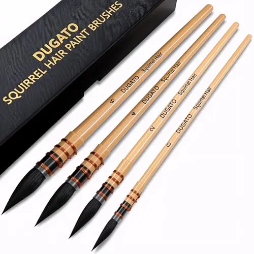 DUGATO squirrel hair watercolor brush set in gift box