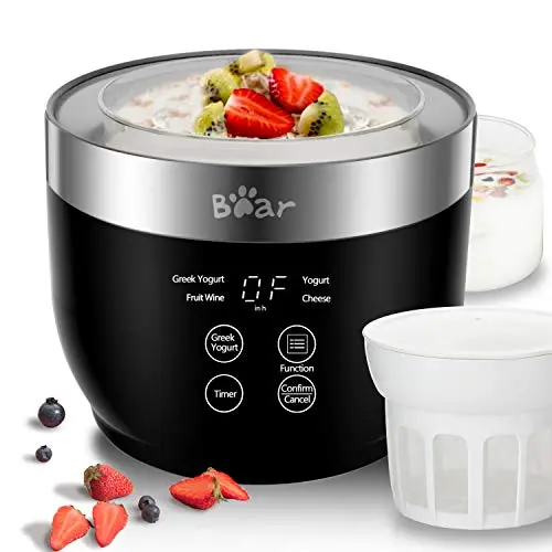 Bear Yogurt Maker with stainless steel pot and glass jars