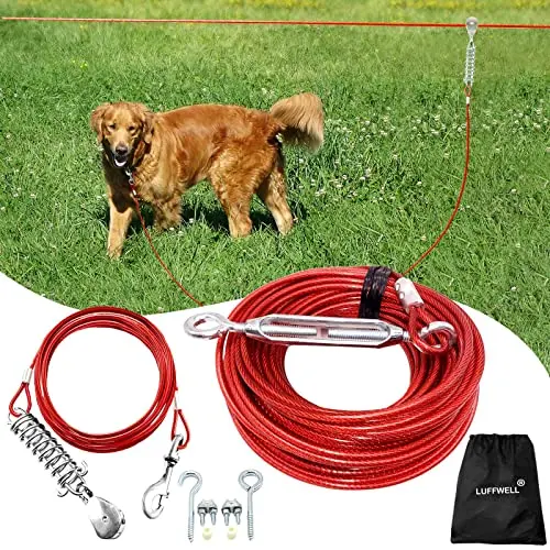 LUFFWELL red dog trolley system with 100ft cable
