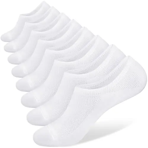 Invisible Cotton No Show Socks - 8 Pair