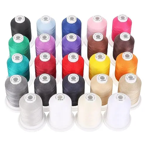 New brothread mercerized cotton thread spools in 24 basic colors