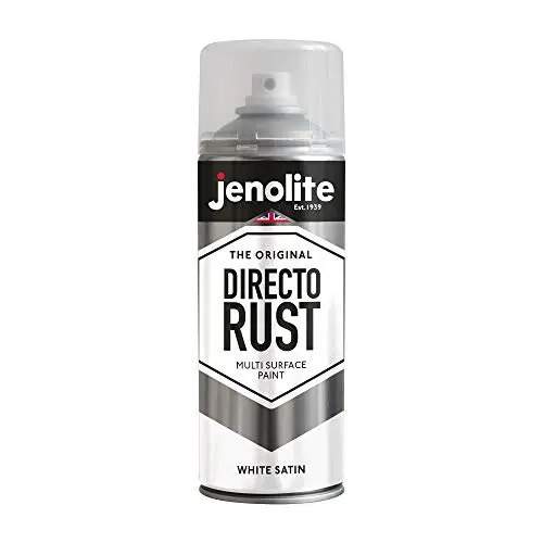 JENOLITE Directorust satin spray paint can in white