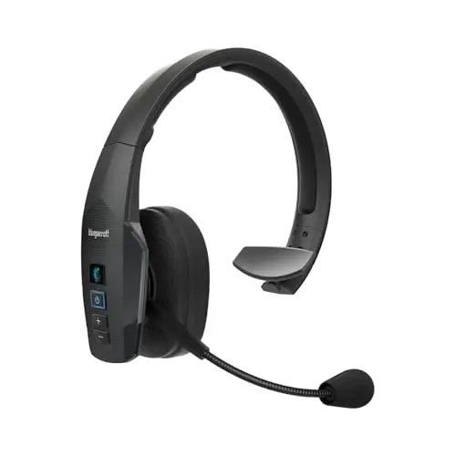 Mono Bluetooth Headset, 96% Noise Canceling, 24hr Battery