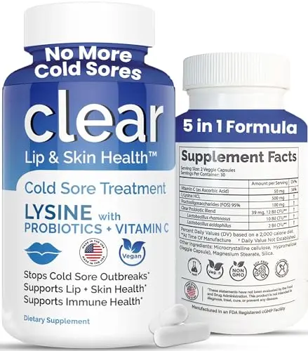 Lysine with Pre-/Probiotics & Vitamin C, 60 Capsules