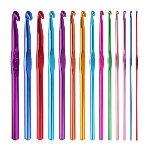 HSYMQ colorful aluminum crochet hooks set