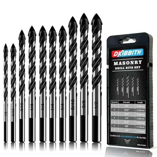 DKIBBITH masonry drill bits with triangle shank for secure hold