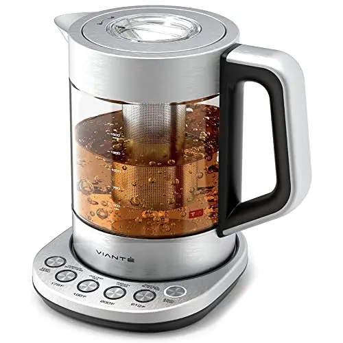 Precision electric kettle with built-in tea infuser