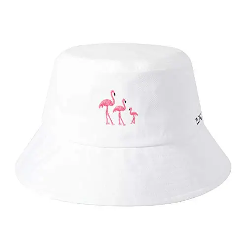 Embroidered White Flamingo, Unisex