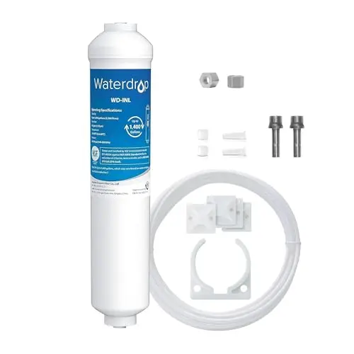 Waterdrop inline water filter for refrigerator with NSF certification