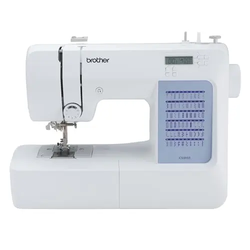 Brother CS5055 computerized sewing machine with metal frame and LCD display