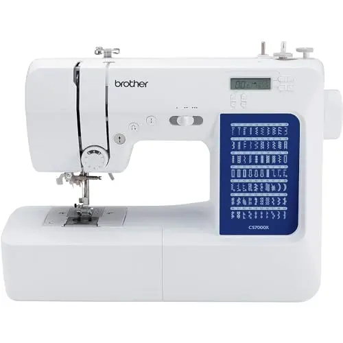 Brother CS7000X computerized sewing machine with wide quilting table and LCD display
