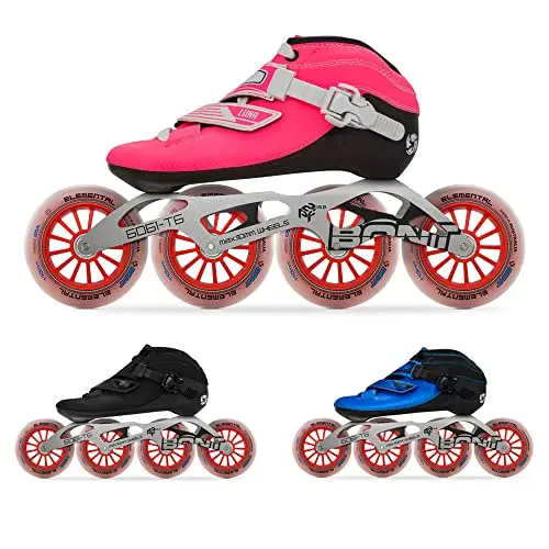 Speed Skating Boot + 2PF 6061 Frame (Black)