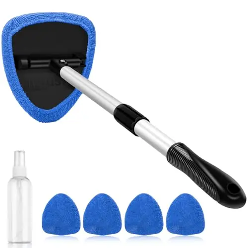 Extendable handle car interior cleaning kit