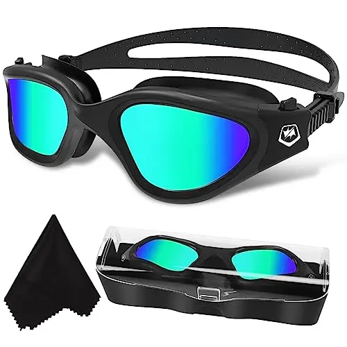 Polarized, anti-fog, UV swim goggles