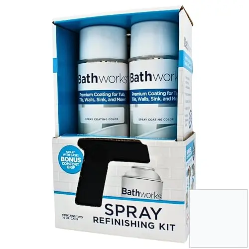 Bathworks bathtub and tile spray refinishing kit with comfort grip