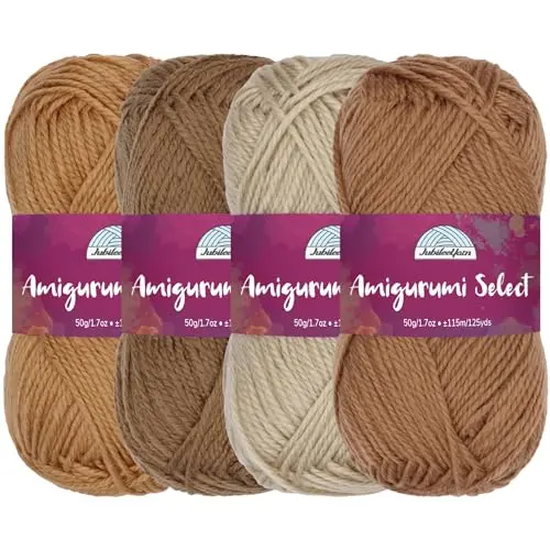 BAMBOOMN acrylic yarn in shades of brown