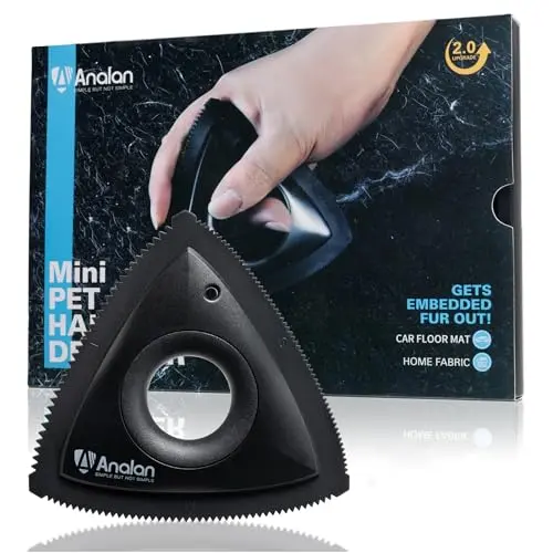 Analan triangle-shaped pet hair remover for carpets and furniture