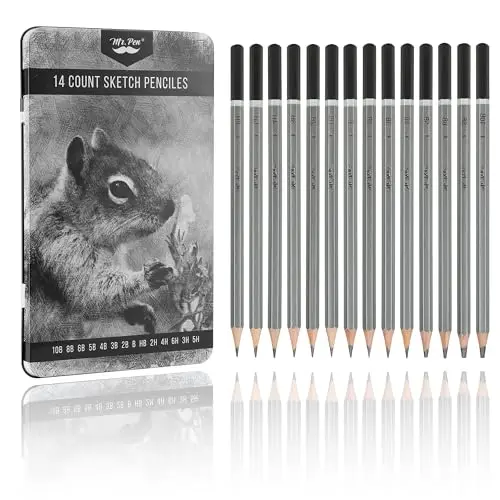 MR. PEN sketch pencils set in metal box