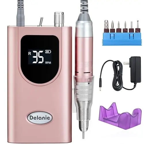 35,000 RPM High Torque Nail Drill, Rose Gold