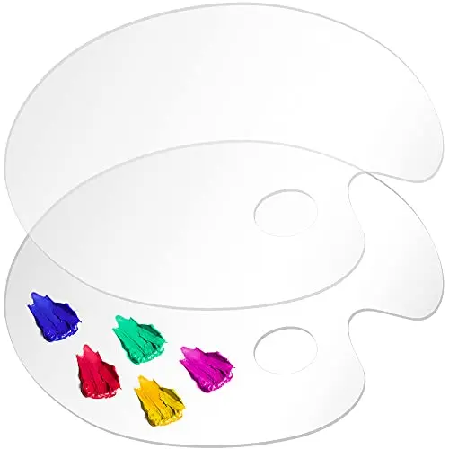 DUGATO large oval acrylic paint palette showing transparent design