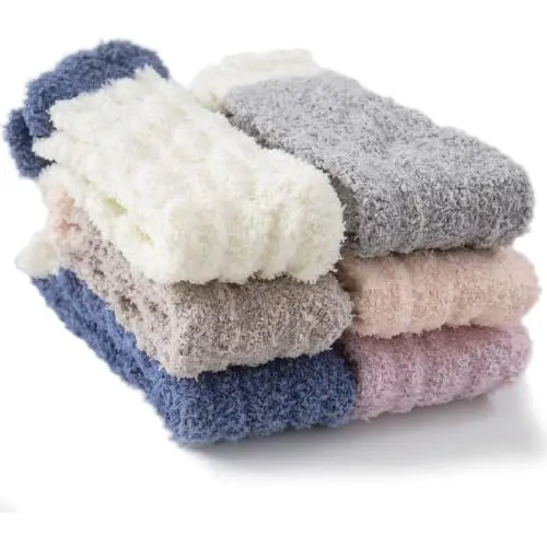 Soft Microfiber, 6 Pairs, Cozy & Lightweight