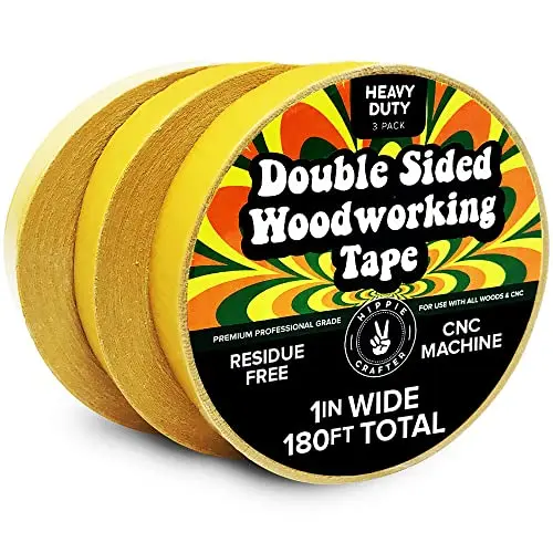 HIPPIE CRAFTER double sided woodworking tape pack with cream color