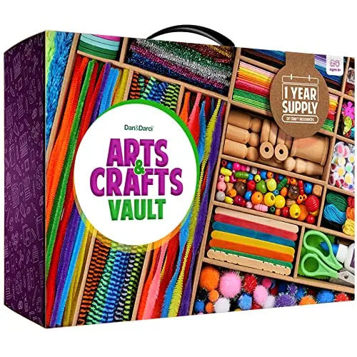 Dan&Darci arts and crafts vault with organized drawers full of craft supplies