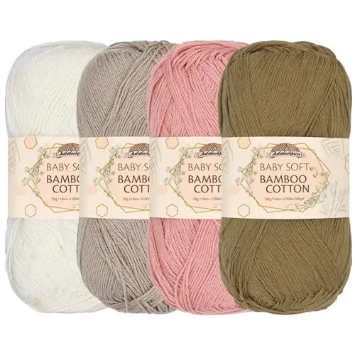 JubileeYarn Baby Soft Bamboo Cotton yarn in neutral shades
