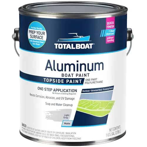 TotalBoat aluminum boat paint gallon in light gray