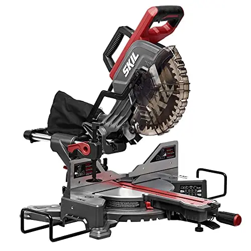 SKIL 10-inch dual bevel sliding compound miter saw with LED shadow line