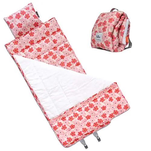 Convertible Backpack Toddler Nap Mat - Poppies