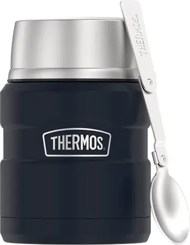 Vacuum-Insulated Food Jar w/ Spoon, Midnight Blue