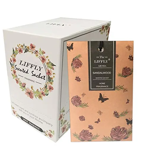 LIFFLY sandalwood scented sachets for drawers and closets