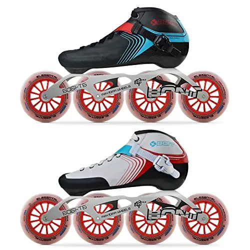 Speed Skating Boot + 6061 Frame (Black/Blue)
