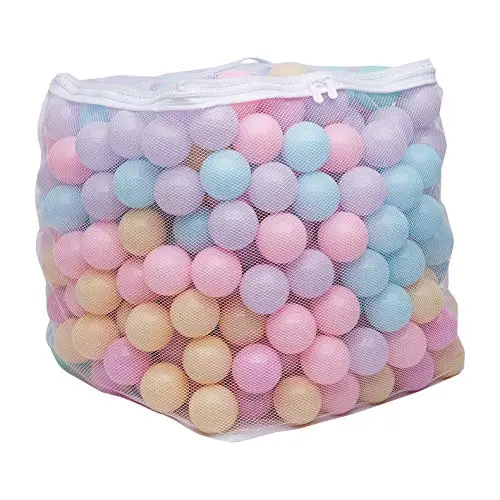 400-Pack Crush-Proof Plastic Balls (6 Pastel Colors)