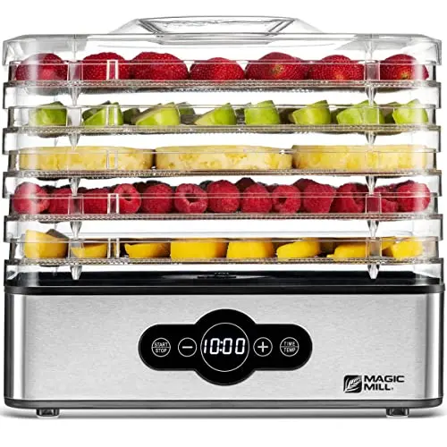 Compact 5-Tray Dehydrator with Digital Timer
