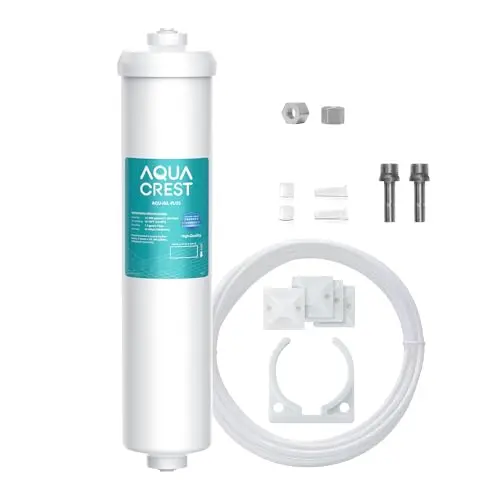 AQUACREST inline water filter for refrigerator with high capacity